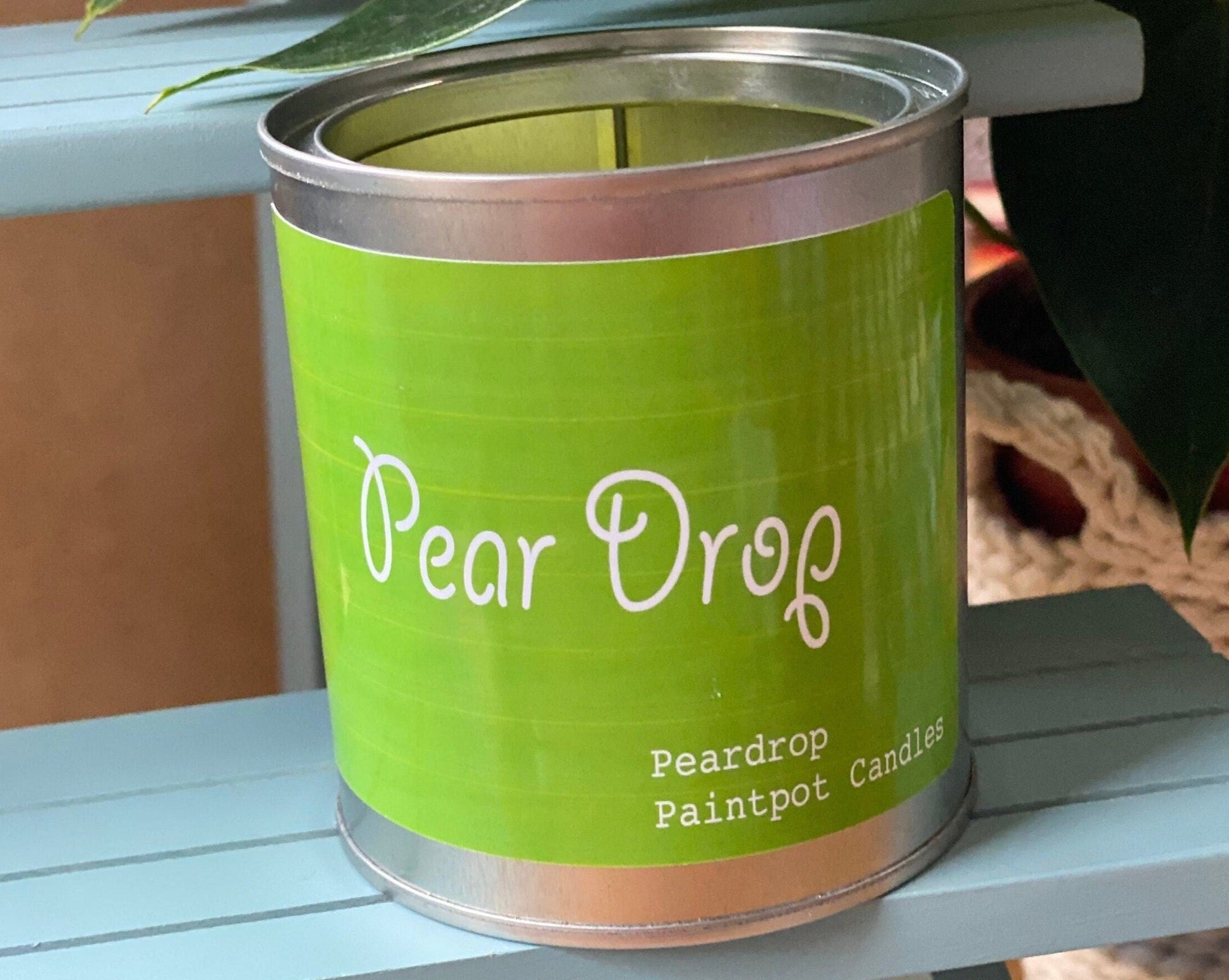 Pear Drop Candle Paint Pot Tin