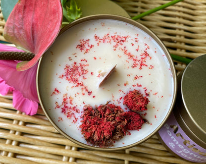 Pomegranate and Jasmine Scented Natural Candle