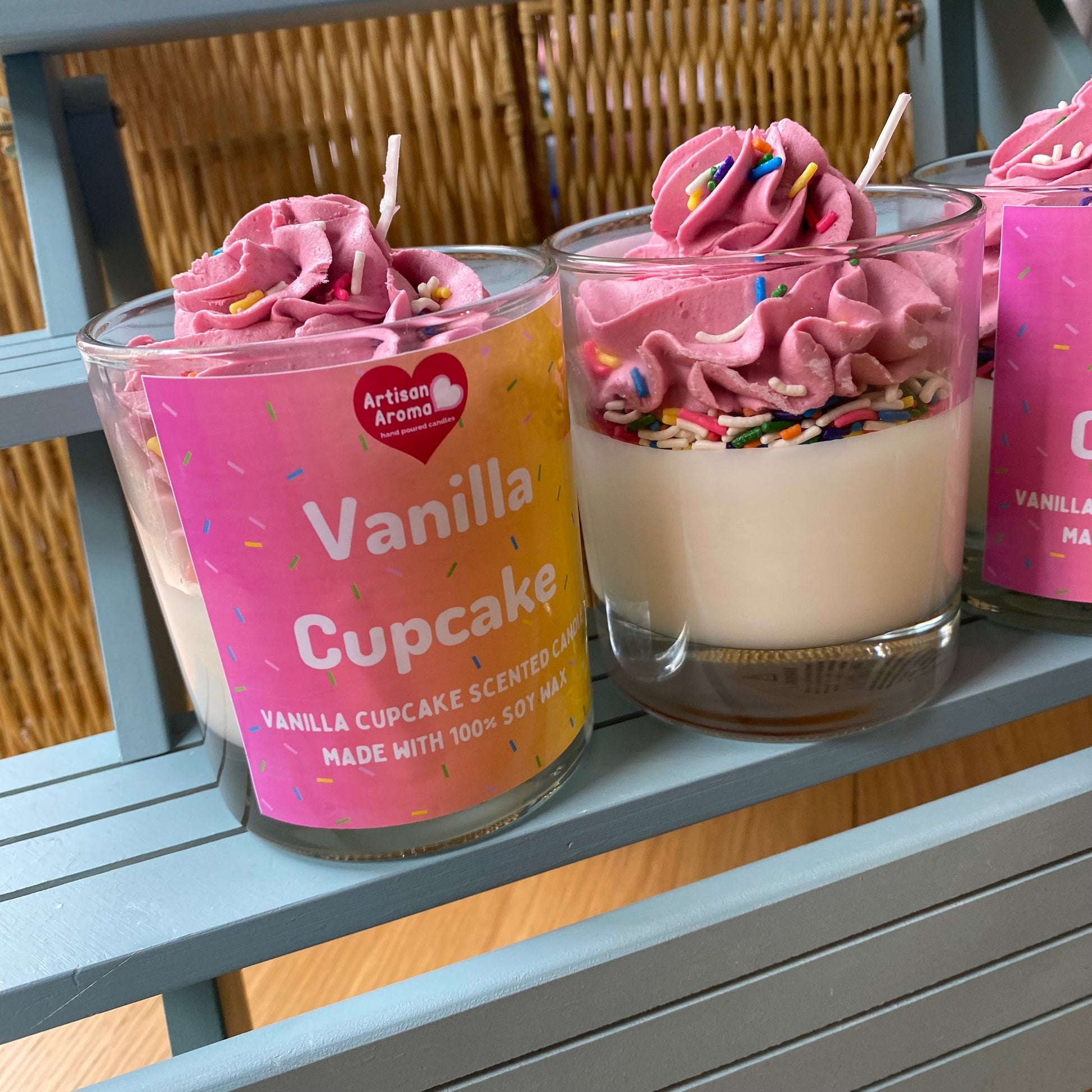 Vanilla Cupcake Scented Whip Top Candle