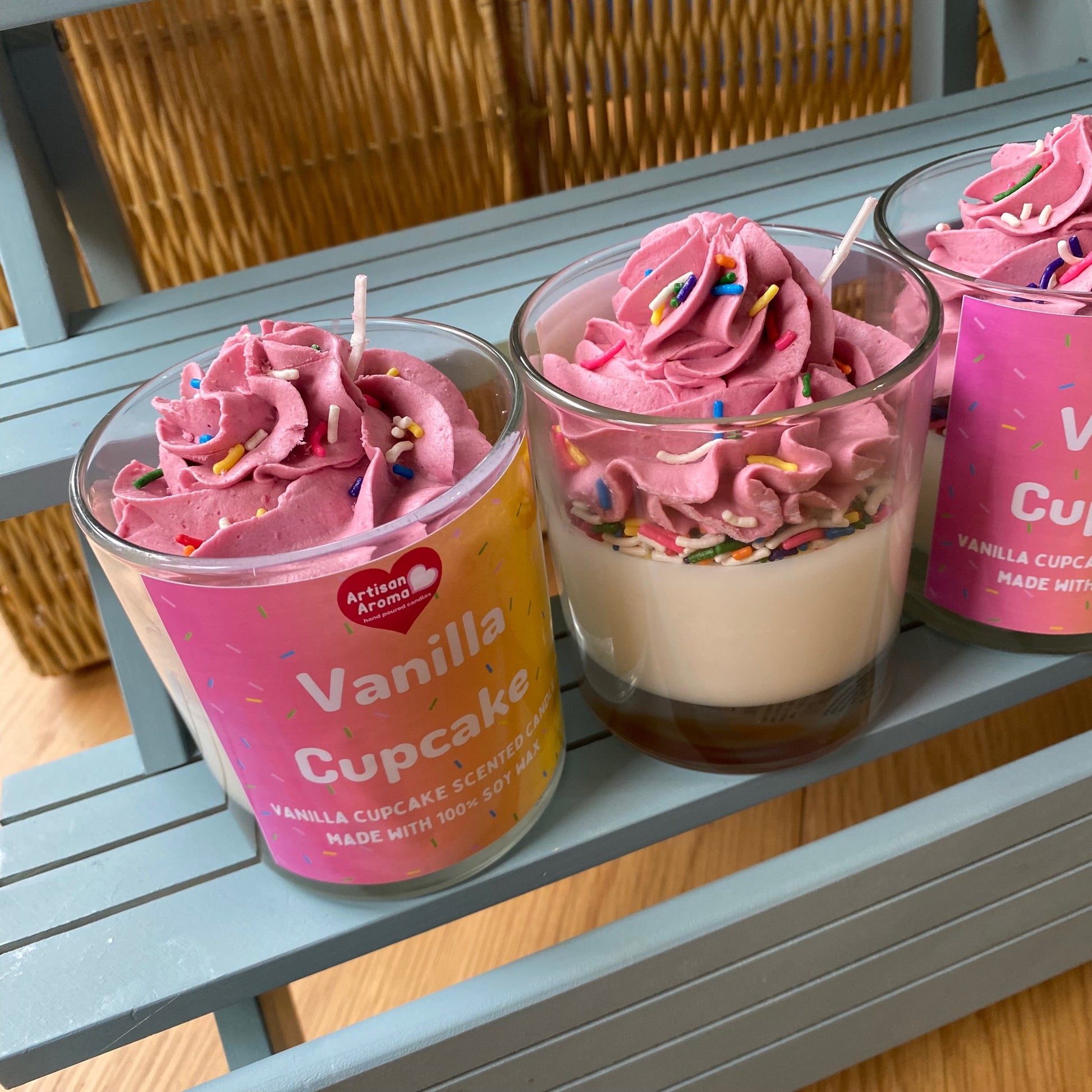 Vanilla Cupcake Scented Whip Top Candle