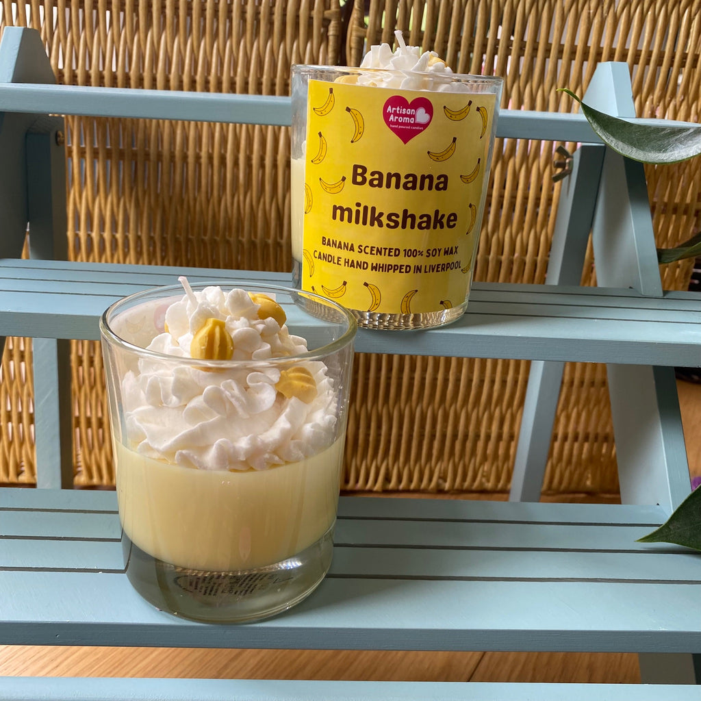 Banana Milkshake Scented Desert Cute Candle