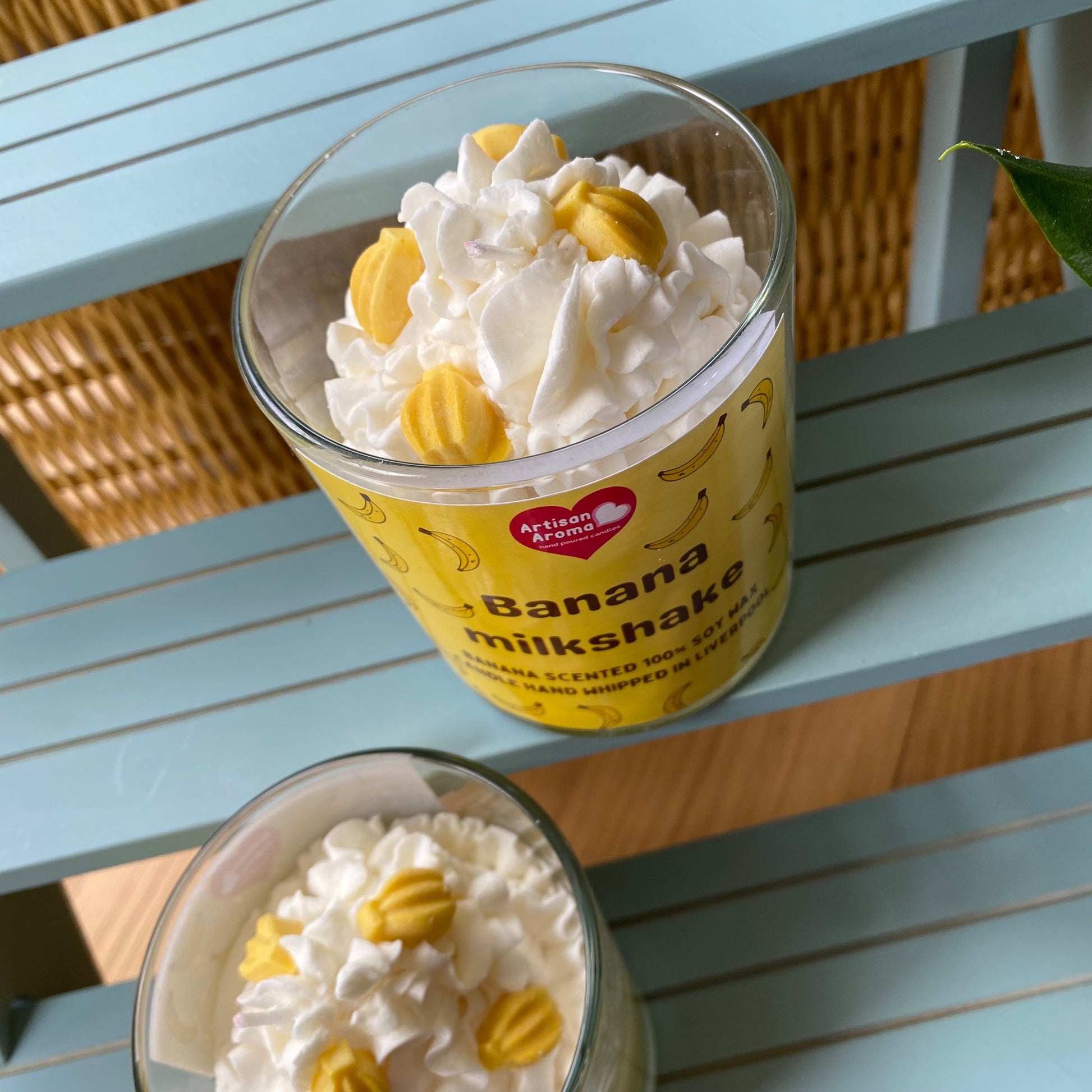 Banana Milkshake Scented Desert Cute Candle
