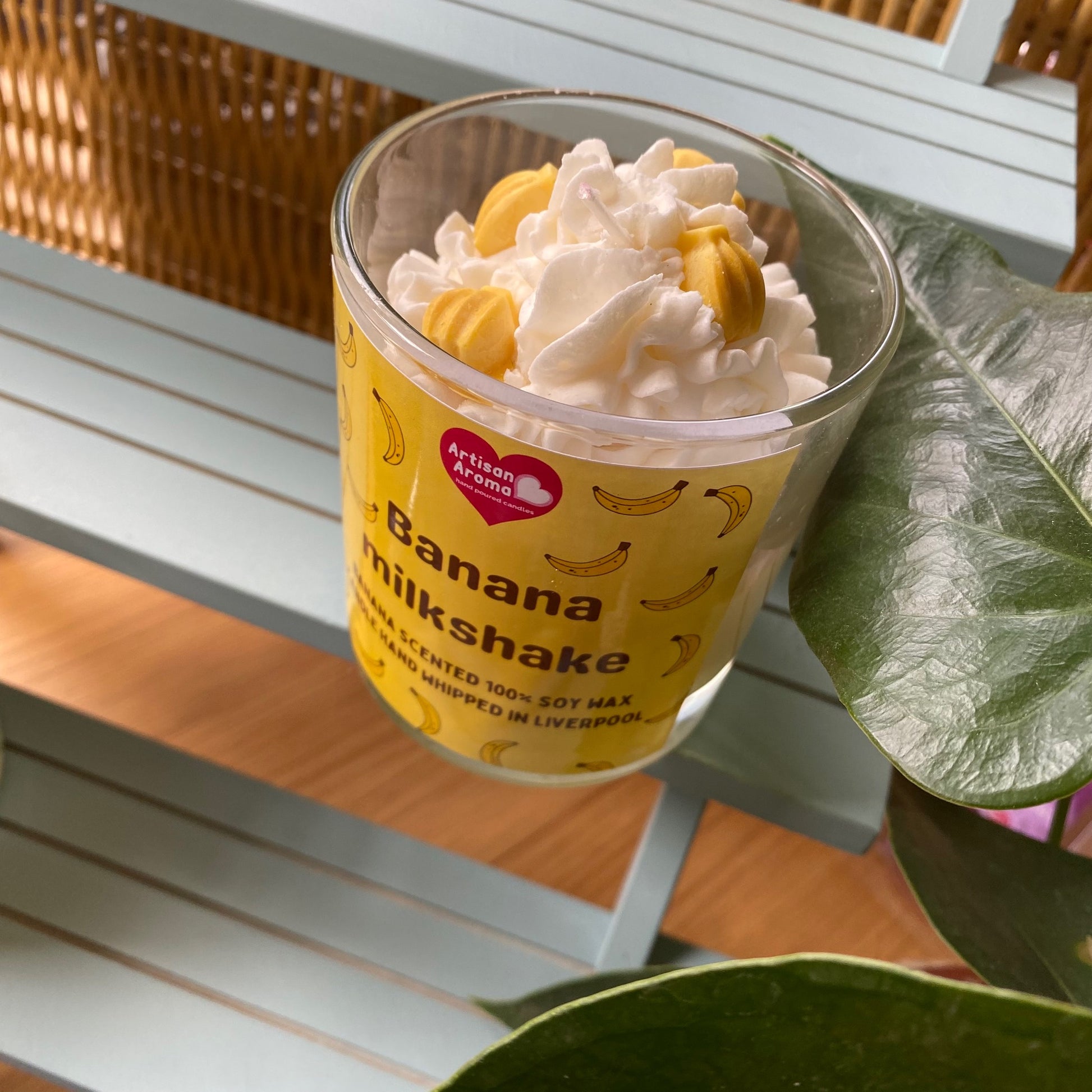 Banana Milkshake Scented Desert Cute Candle
