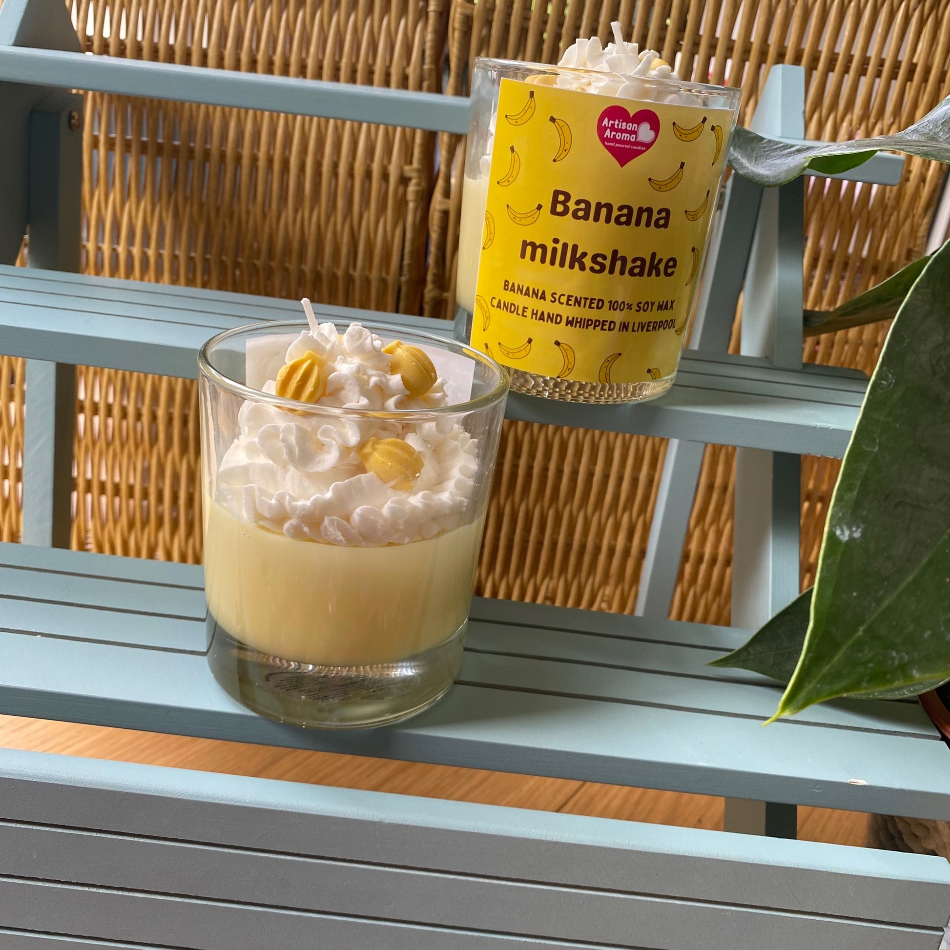 Banana Milkshake Scented Desert Cute Candle
