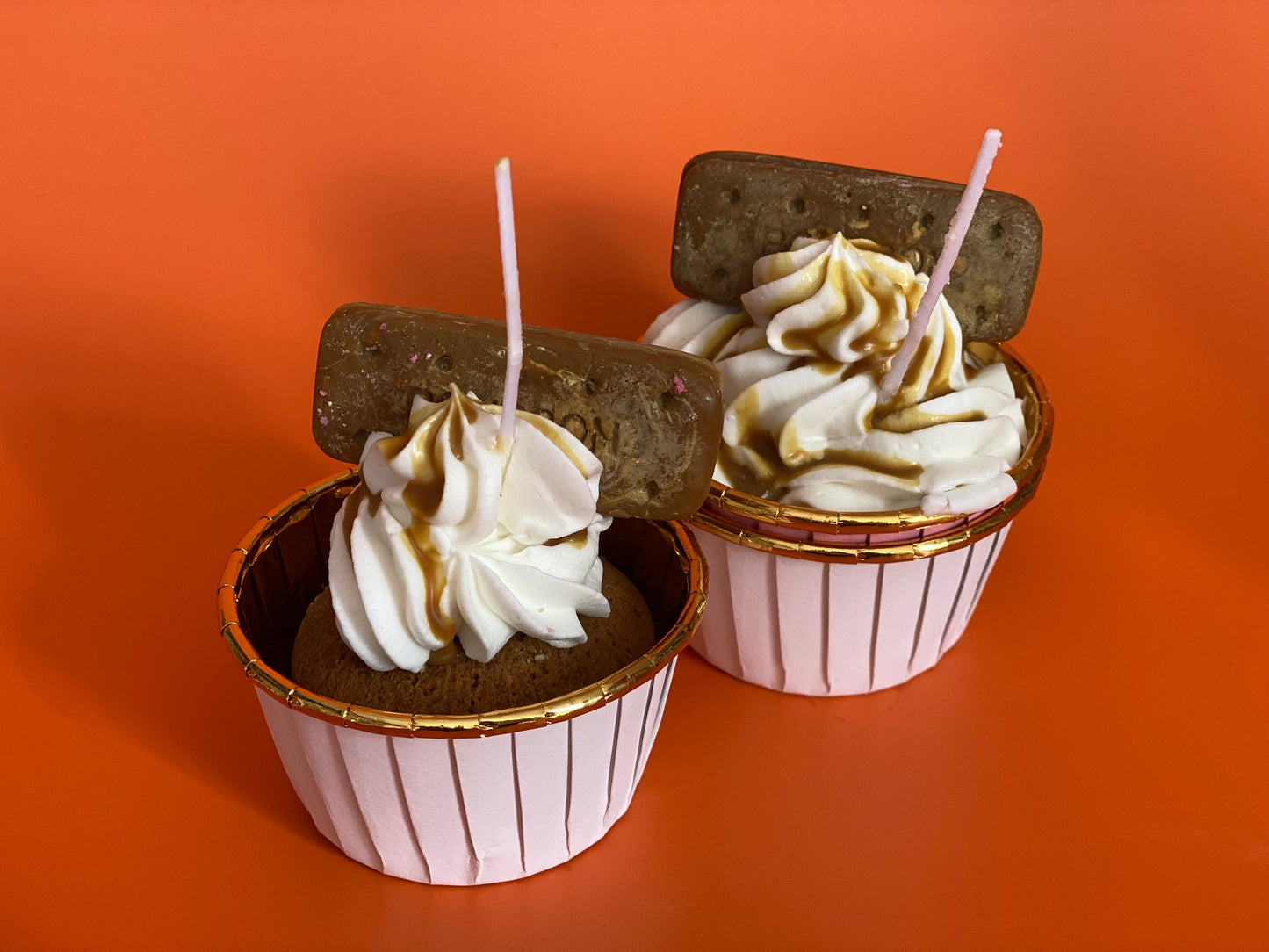 whipped Chocolate Bourbon Candle Cupcakes