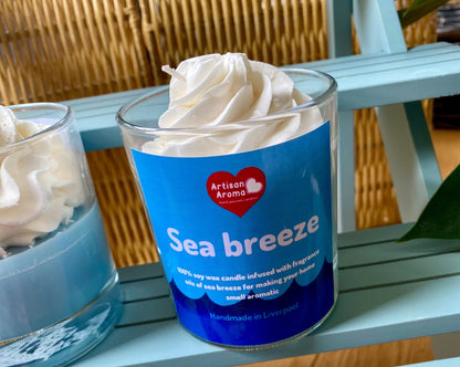 Sea Breeze Blue Whipped Candle