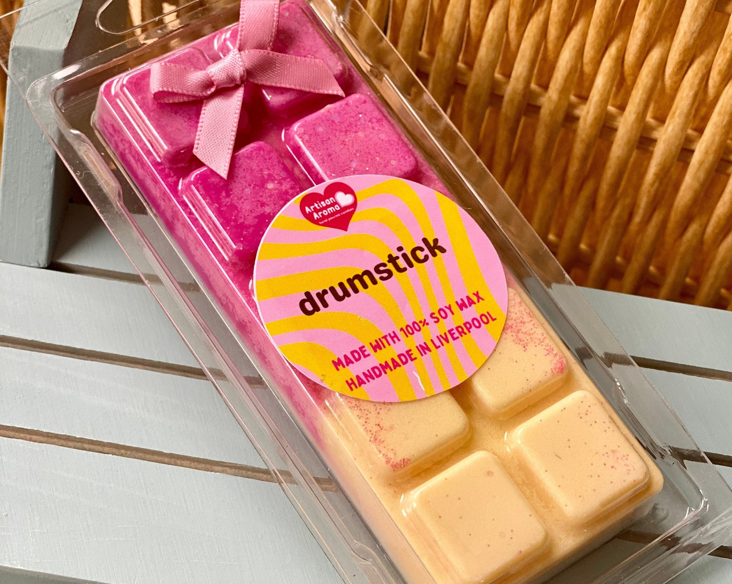 Drumstick Raspberry & Vanilla Wax Melt Snap Bar