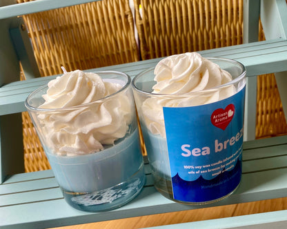 Sea Breeze Blue Whipped Candle