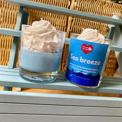 Sea Breeze Blue Whipped Candle