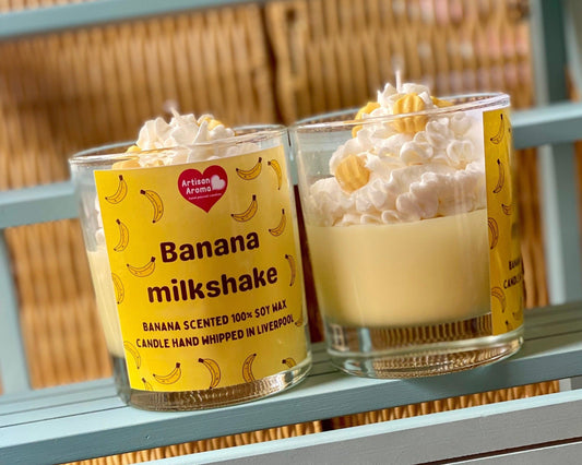 Banana Milkshake Scented Desert Cute Candle