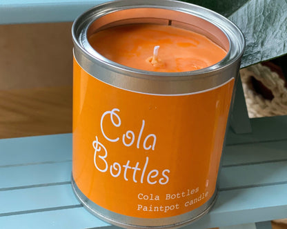 Fizzy Cola Bottles Candle Scented Paint Pot Tin