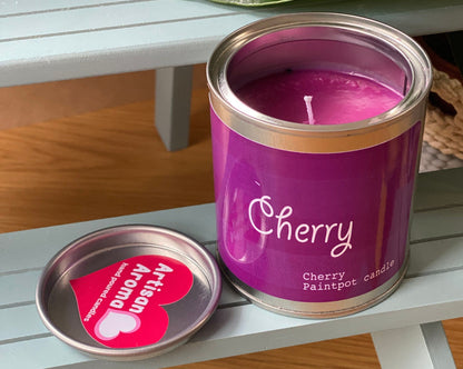 Cherry Tin Candle Scented Paint Pot