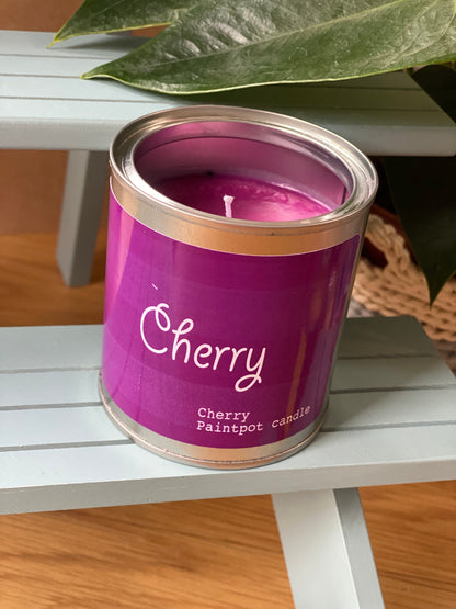 Cherry Tin Candle Scented Paint Pot