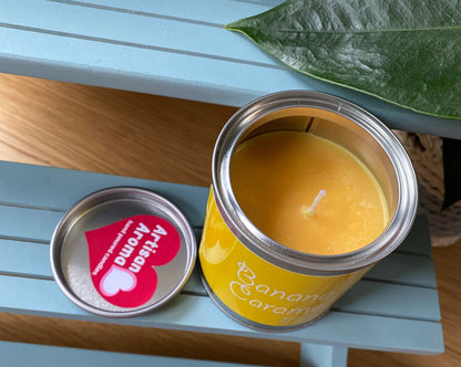 Banana Caramel Candle Scented Paint Pot Tin