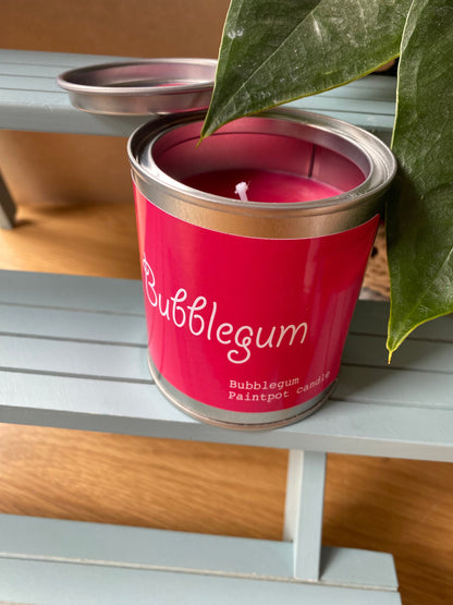 Bubblegum Candle Scented Paint Pot Tin