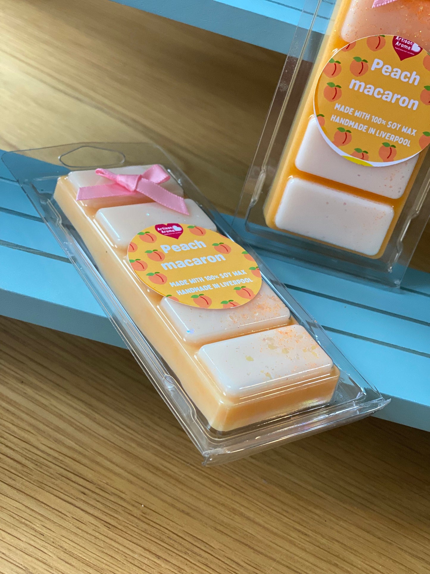 Peach Macaron Wax Melt Snap Bar