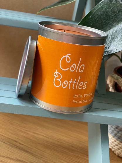 Fizzy Cola Bottles Candle Scented Paint Pot Tin