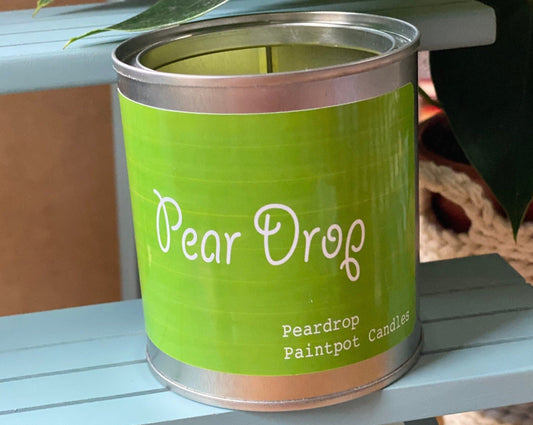 Pear Drop Candle  Paint Pot Tin