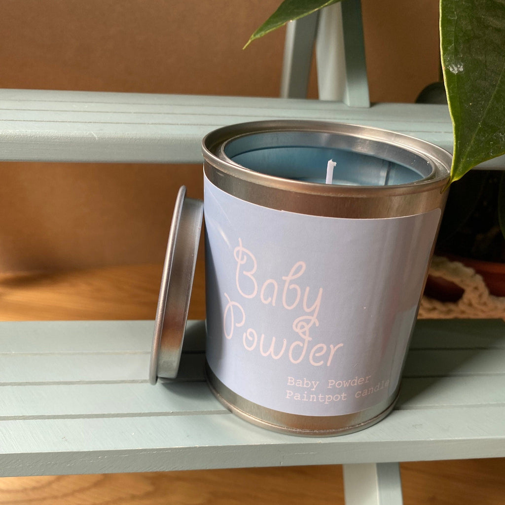 Baby Powder Candle Scented Paint Pot Tin