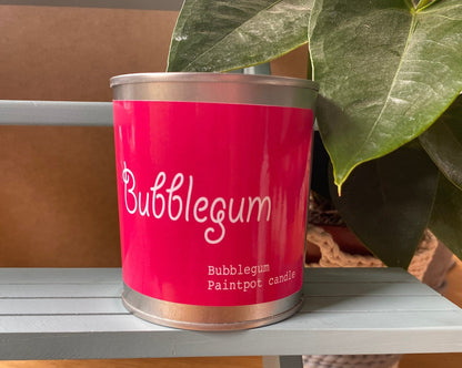 Bubblegum Candle Scented Paint Pot Tin