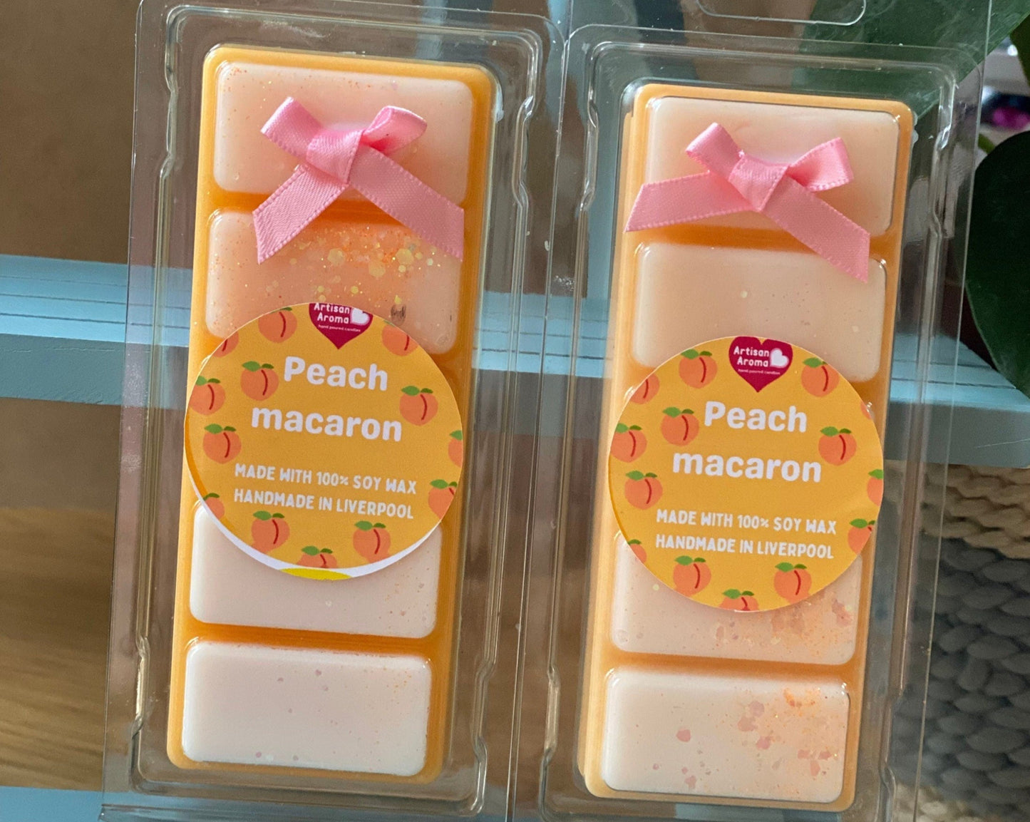 Peach Macaron Wax Melt Snap Bar